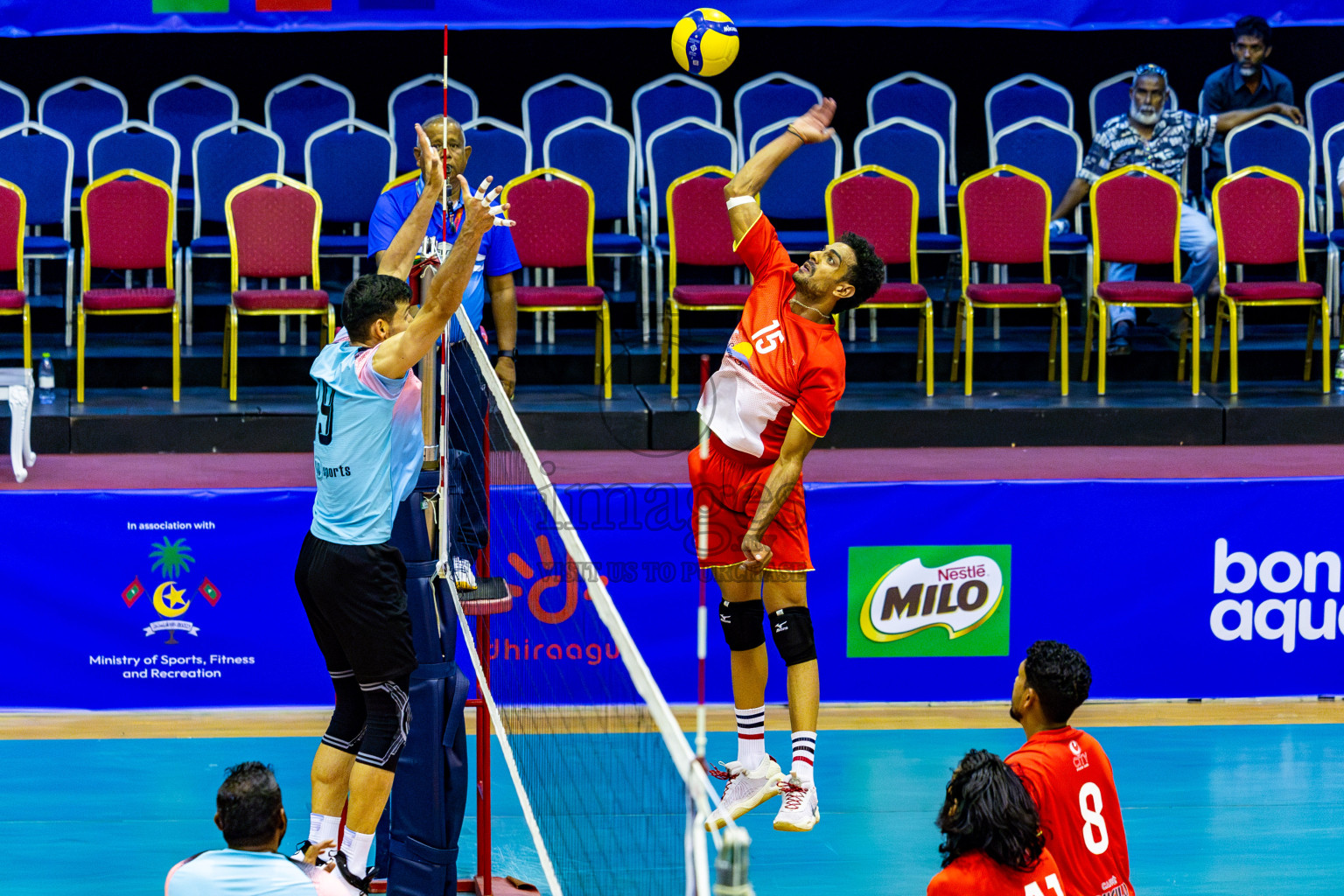 City Sports Club vs Blues for Volleyball in Day 3 of MILO VAM Cup 2024 Men's Division was held in Social Center Indoor Hall on Wednesday, 30th October 2024. Photos: Nausham Waheed / images.mv