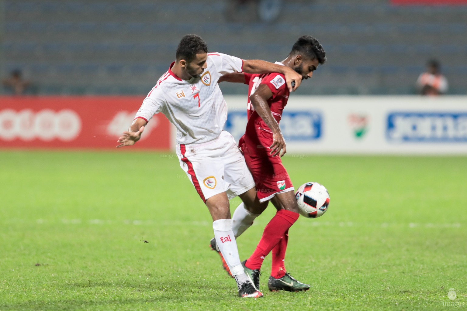 Asian Cup Qualifier between Maldives and Oman in National Stadium, on 10 October 2017 Male' Maldives. ( Images.mv Photo: Ismail Thoriq )