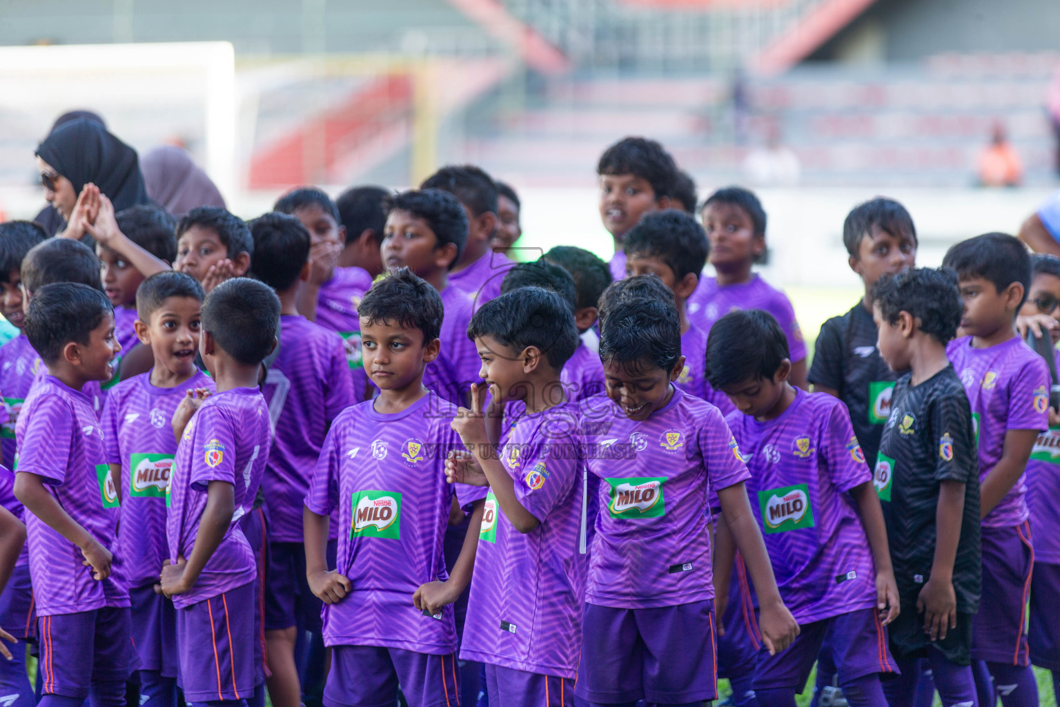 Day 1 of MILO Kids Football Fiesta was held at National Stadium in Male', Maldives on Friday, 23rd February 2024.