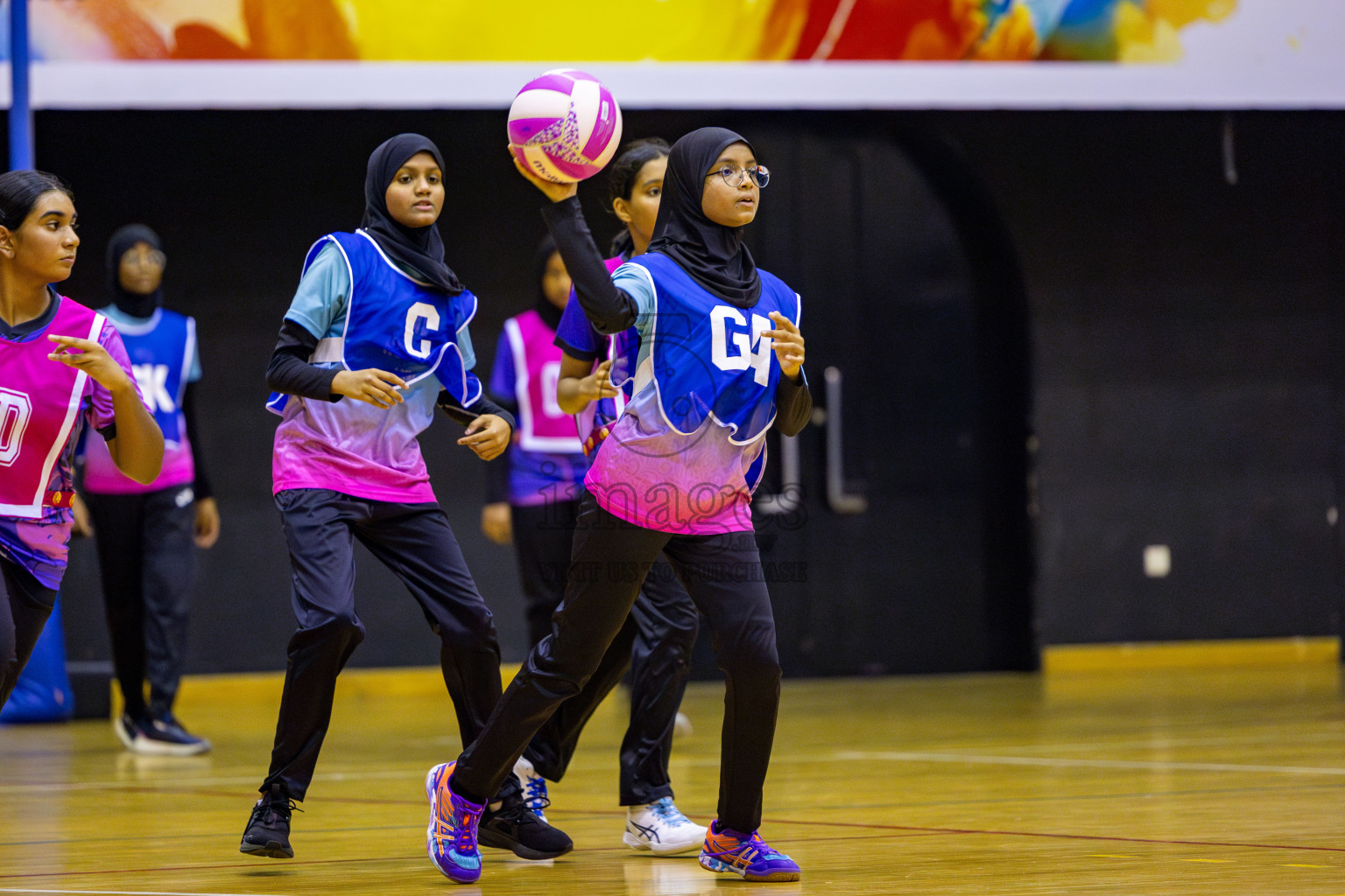 Young Netters B vs N Sports Academy B in Day 3 of 3rd Netball Junior Championship, held at Social Center on Tuesday, 21st January 2025 . Photos: Nausham Waheed / images.mv