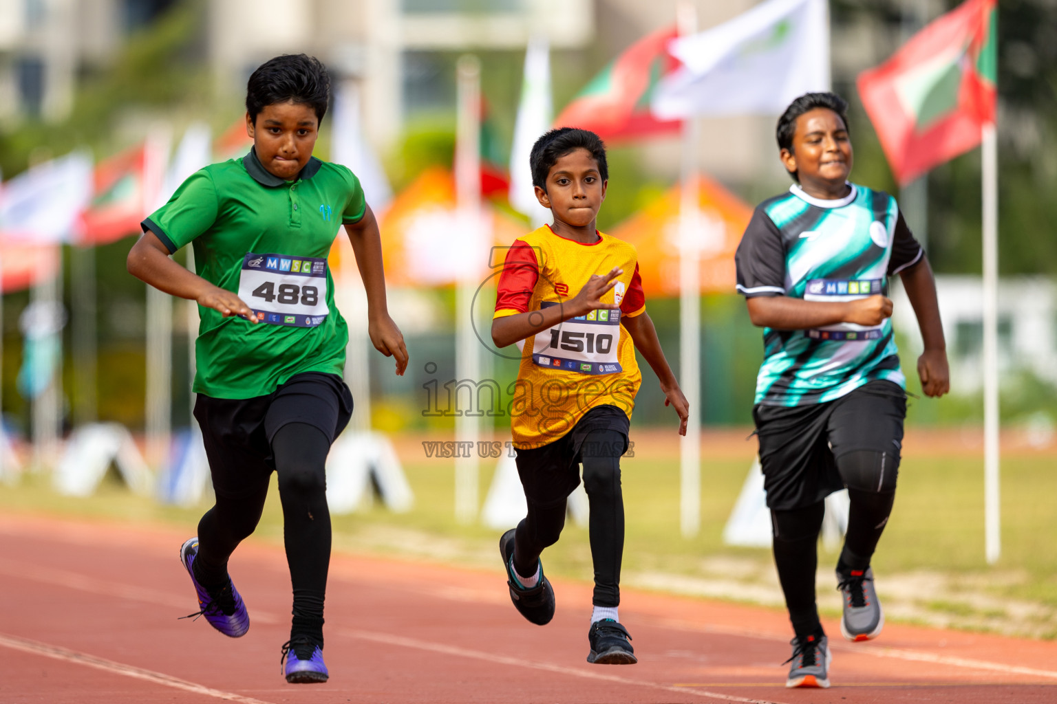 Day 2 of MWSC Interschool Athletics Championships 2024 held in Hulhumale Running Track, Hulhumale, Maldives on Sunday, 10th November 2024. Photos by: Ismail Thoriq / Images.mv