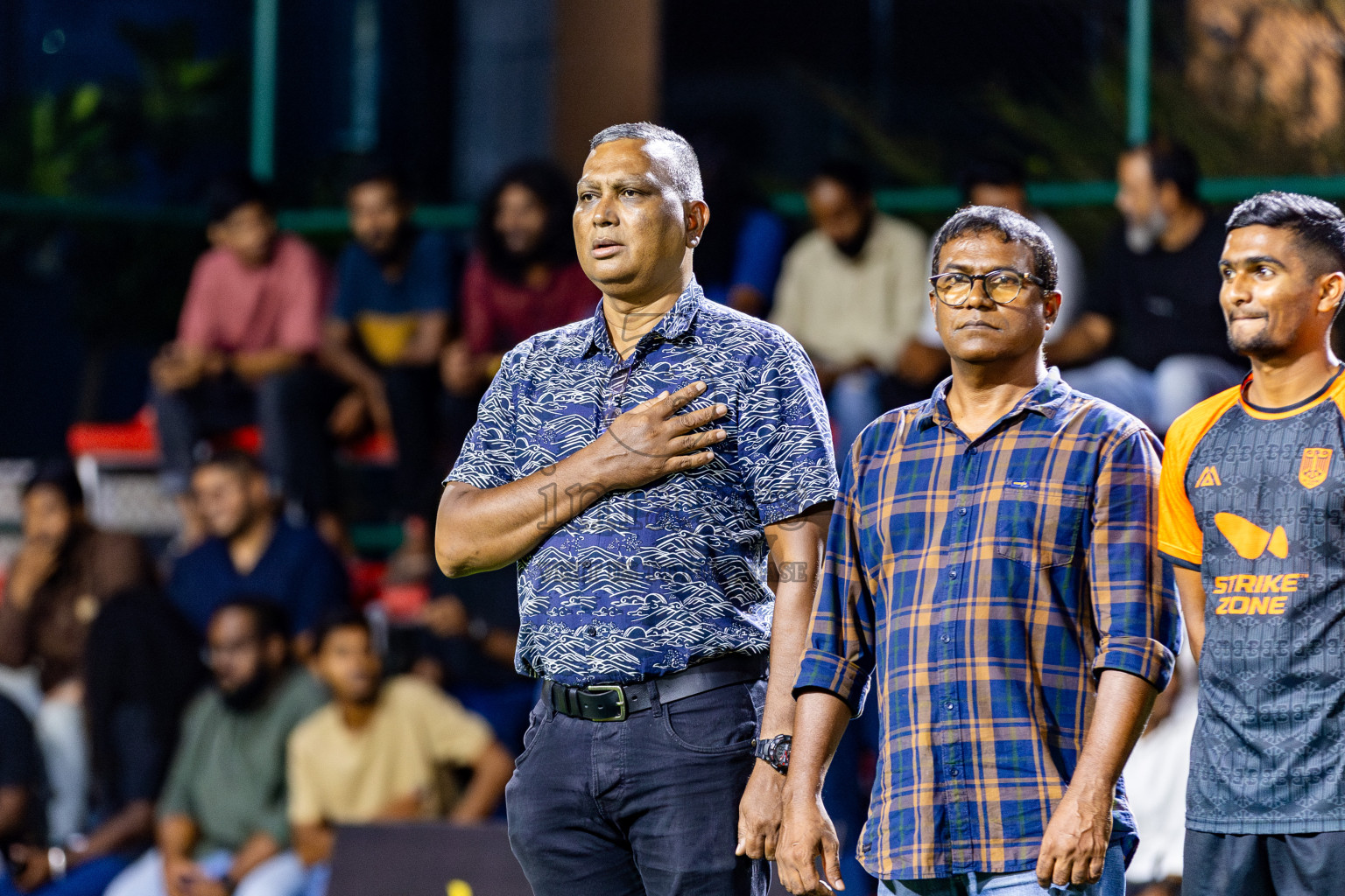 FC Calms vs Xephyrs in Day 1 of Quarter Finals of BG Futsal Challenge 2024 was held on Friday , 29th March 2024, in Male', Maldives Photos: Nausham Waheed / images.mv