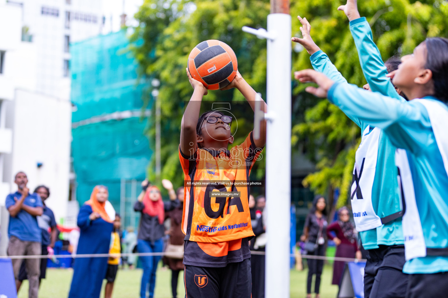 Day 1 of Nestle' Kids Netball Fiesta 2023 held in Henveyru Stadium, Male', Maldives on Thursday, 30th November 2023. Photos by Nausham Waheed / Images.mv