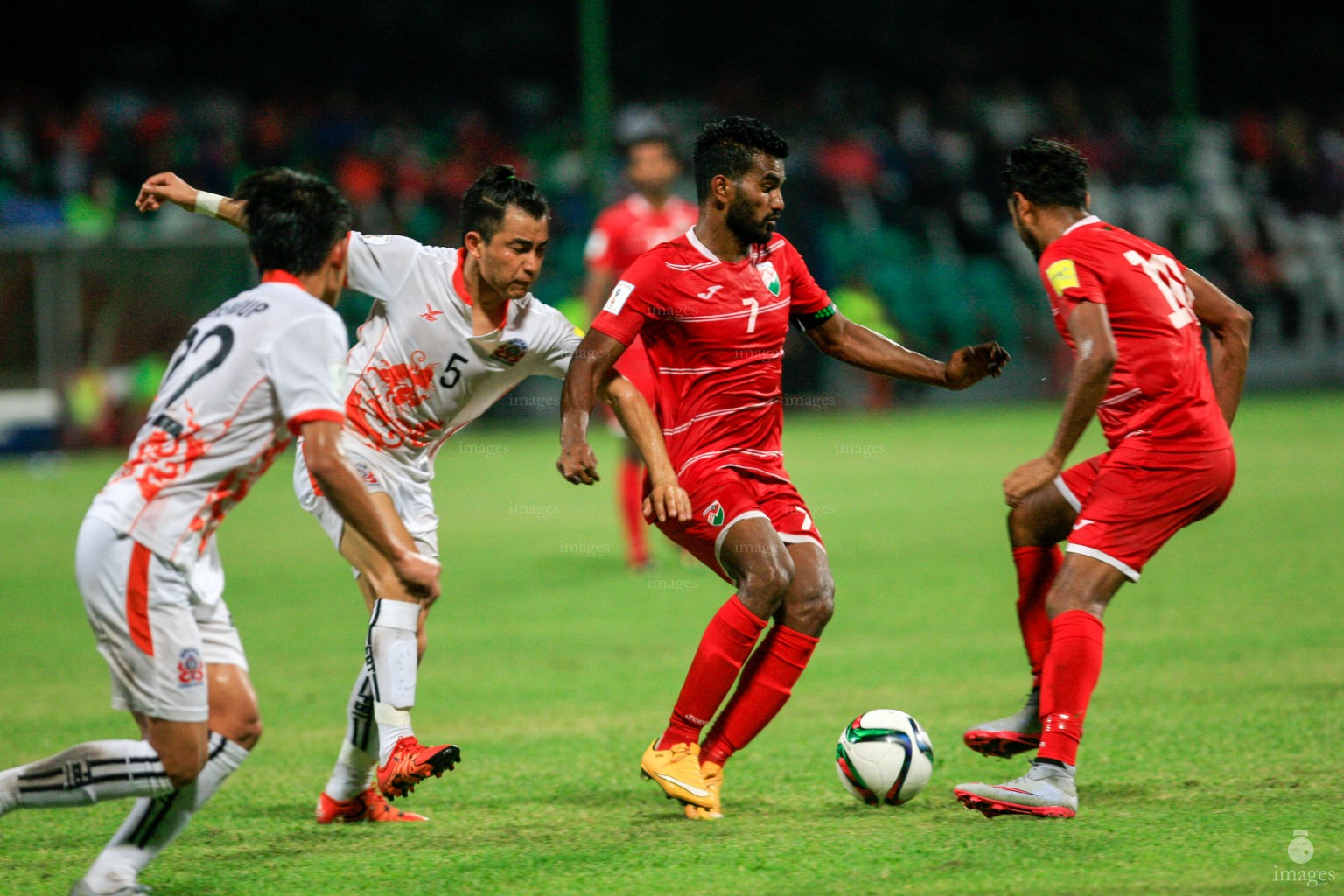 World Cup Qualification match between Maldives and Bhutan in Galolhu Grounds in Male', Maldives, Tuesday, March. 29, 2016. (Images.mv Photo/ Mohamed Ahsan).