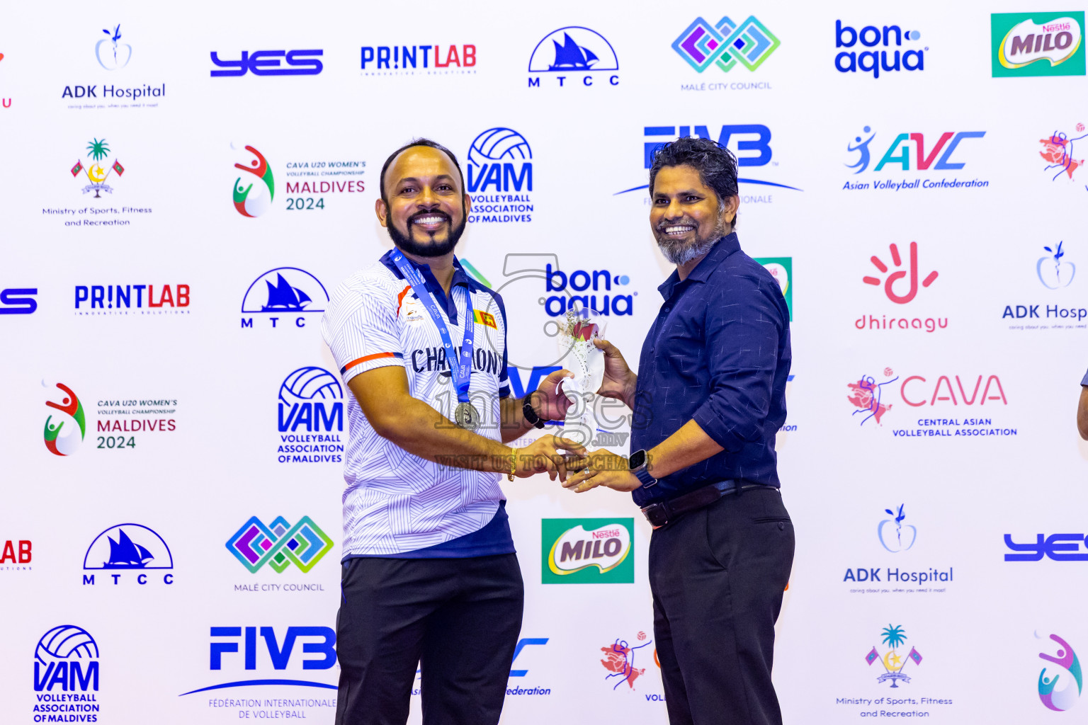 Kyrgyzstan vs Sri Lanka in Final of CAVA U20 Woman's Volleyball Championship 2024 was held in Social Center, Male', Maldives on 23rd July 2024. Photos: Nausham Waheed / images.mv