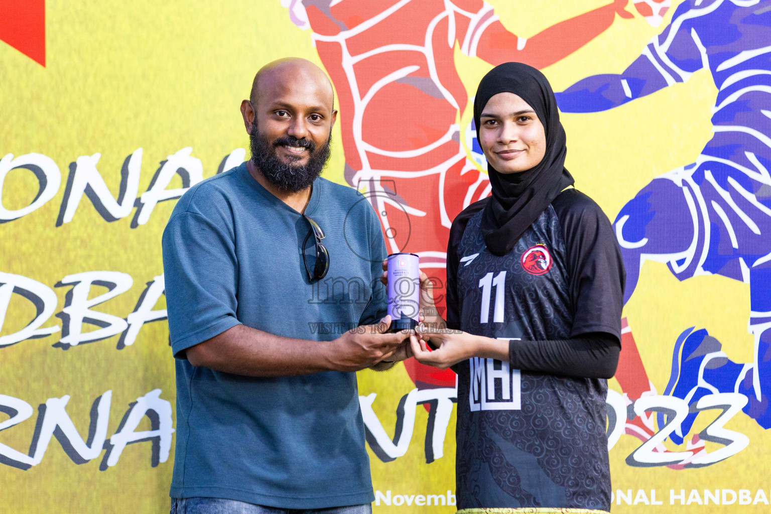 Day 7 of 10th National Handball Tournament 2023, held in Handball ground, Male', Maldives on Sunday, 4th December 2023 Photos: Nausham Waheed/ Images.mv