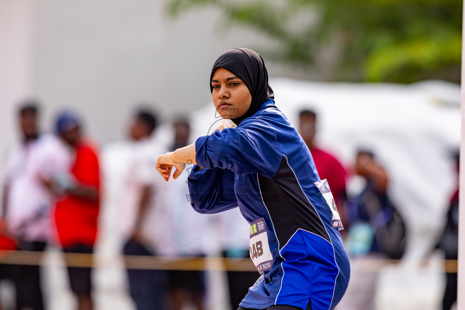 Day 6 of MWSC Interschool Athletics Championships 2024 held in Hulhumale Running Track, Hulhumale, Maldives on Thursday, 14th November 2024. Photos by: Nausham Waheed / Images.mv