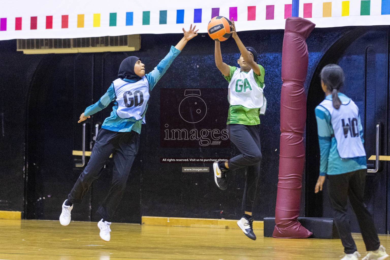 Day6 of 24th Interschool Netball Tournament 2023 was held in Social Center, Male', Maldives on 1st November 2023. Photos: Nausham Waheed / images.mv