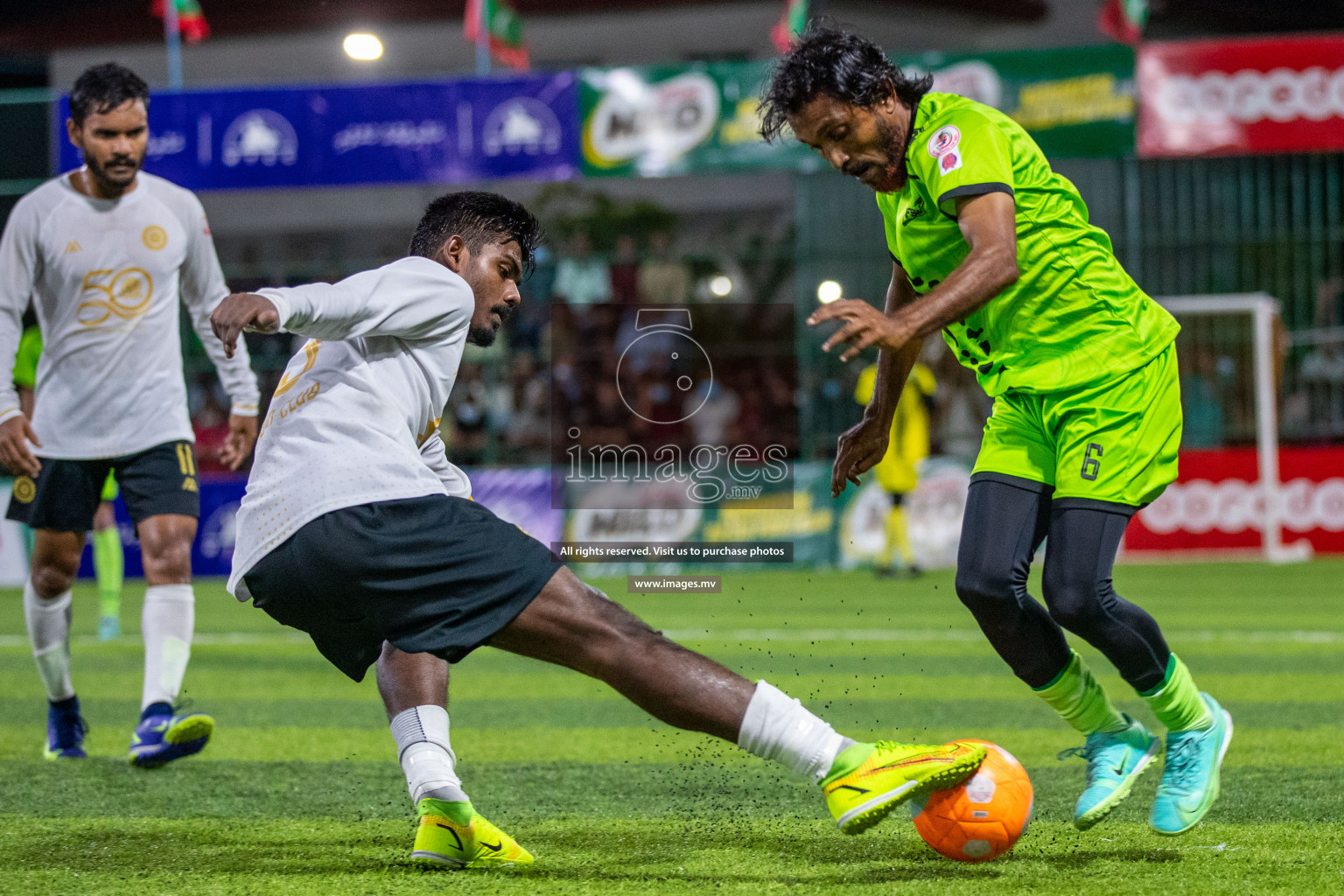 Team FSM Vs Prisons Club in the Semi Finals of Club Maldives 2021 held in Hulhumale, Maldives on 15 December 2021. Photos: Ismail Thoriq / images.mv