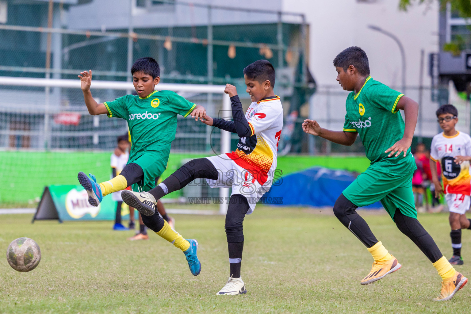 Day 1 of MILO Academy Championship 2024 - U12 was held at Henveiru Grounds in Male', Maldives on Thursday, 4th July 2024. Photos: Shuu Abdul Sattar / images.mv