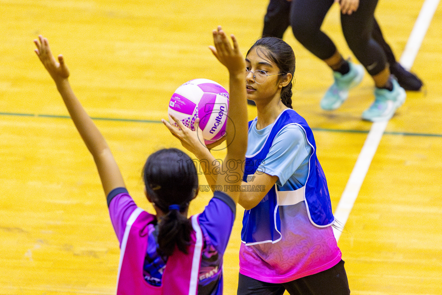 Young Netters B vs N Sports Academy B in Day 3 of 3rd Netball Junior Championship, held at Social Center on Tuesday, 21st January 2025 . Photos: Nausham Waheed / images.mv