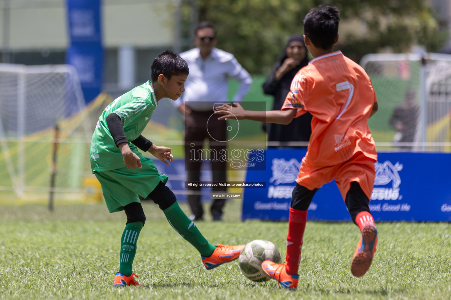 Day 1 of Nestle kids football fiesta, held in Henveyru Football Stadium, Male', Maldives on Wednesday, 11th October 2023 Photos: Shut Abdul Sattar/ Images.mv