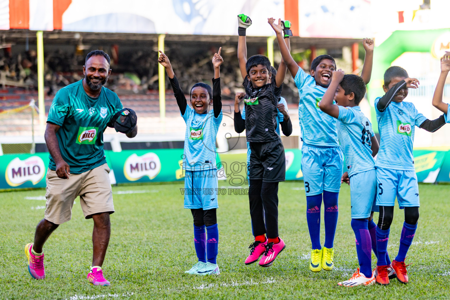 Day 2 of MILO Kids Football Fiesta was held at National Stadium in Male', Maldives on Saturday, 24th February 2024.