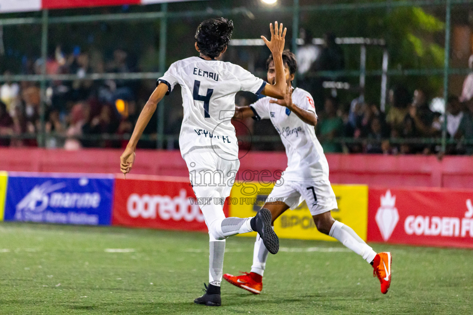 M. Raiymandhoo vs M. Veyvah in Day 19 of Golden Futsal Challenge 2024 was held on Friday, 2nd February 2024 in Hulhumale', Maldives Photos: Hassan Simah / images.mv