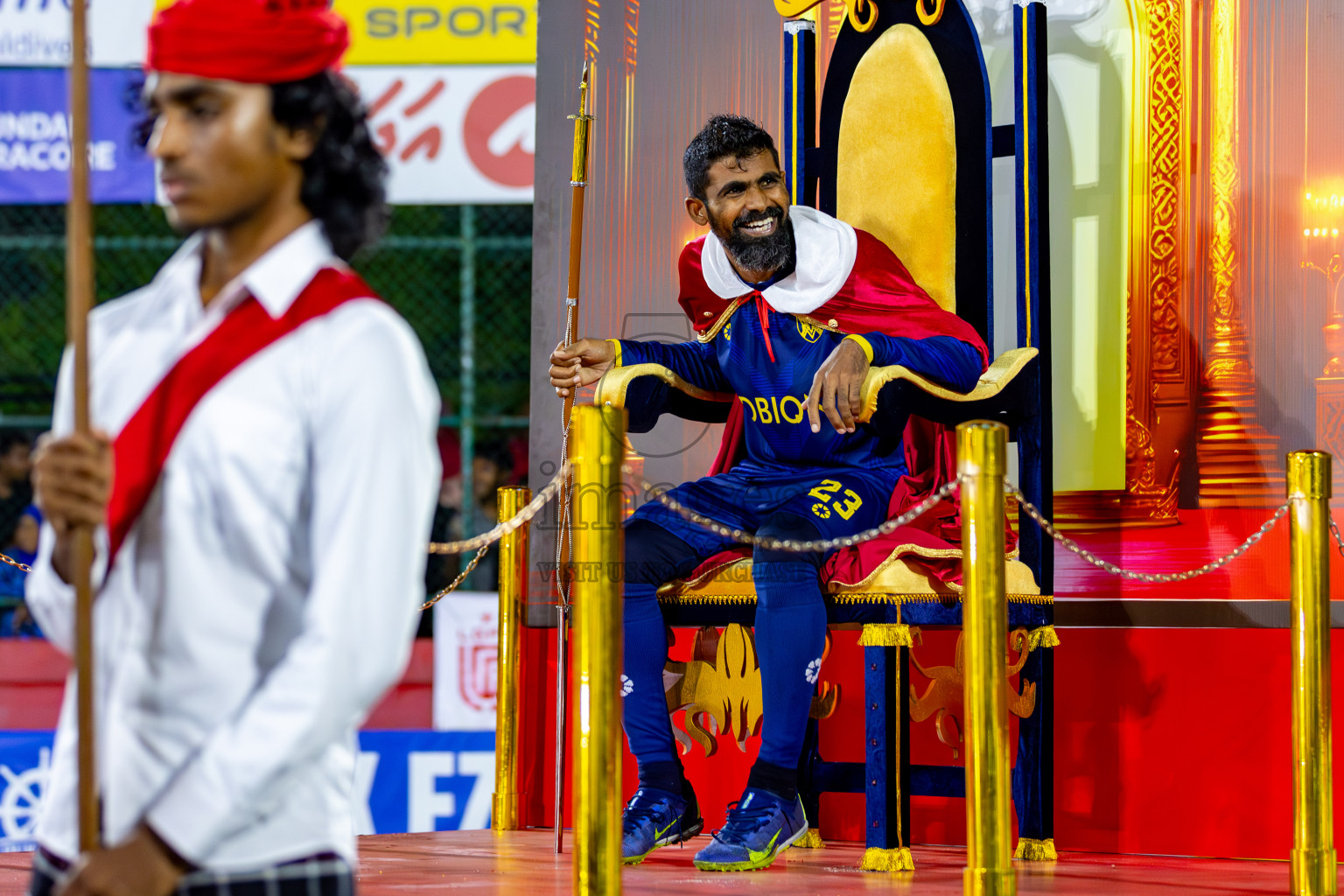 L. Gan VS B. Eydhafushi in the Finals of Golden Futsal Challenge 2024 which was held on Thursday, 7th March 2024, in Hulhumale', Maldives. 
Photos: Hassan Simah / images.mv