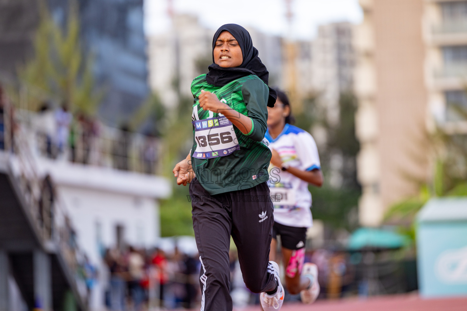 Day 2 of MWSC Interschool Athletics Championships 2024 held in Hulhumale Running Track, Hulhumale, Maldives on Sunday, 10th November 2024. 
Photos by: Hassan Simah / Images.mv