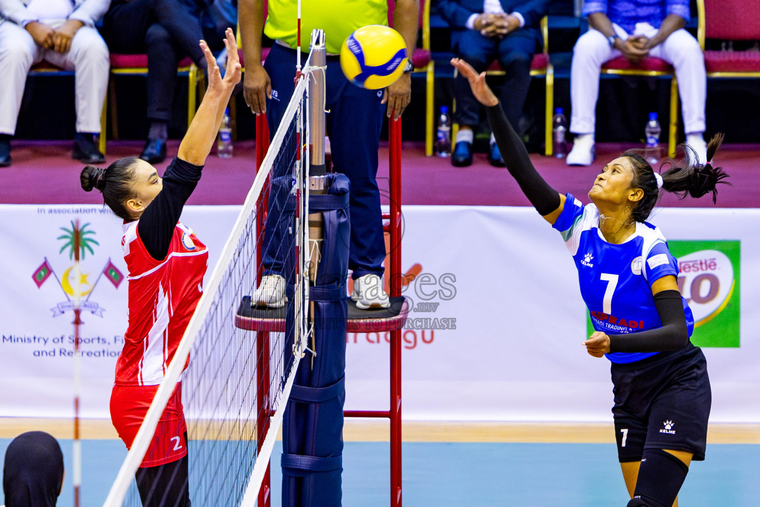 Nepal Police Club vs Humo VC in the Final of CAVA Woman's Volleyball Club Championship 2024 was held in Social Center, Male', Maldives on Saturday, 21st September 2024. Photos: Nausham Waheed / images.mv