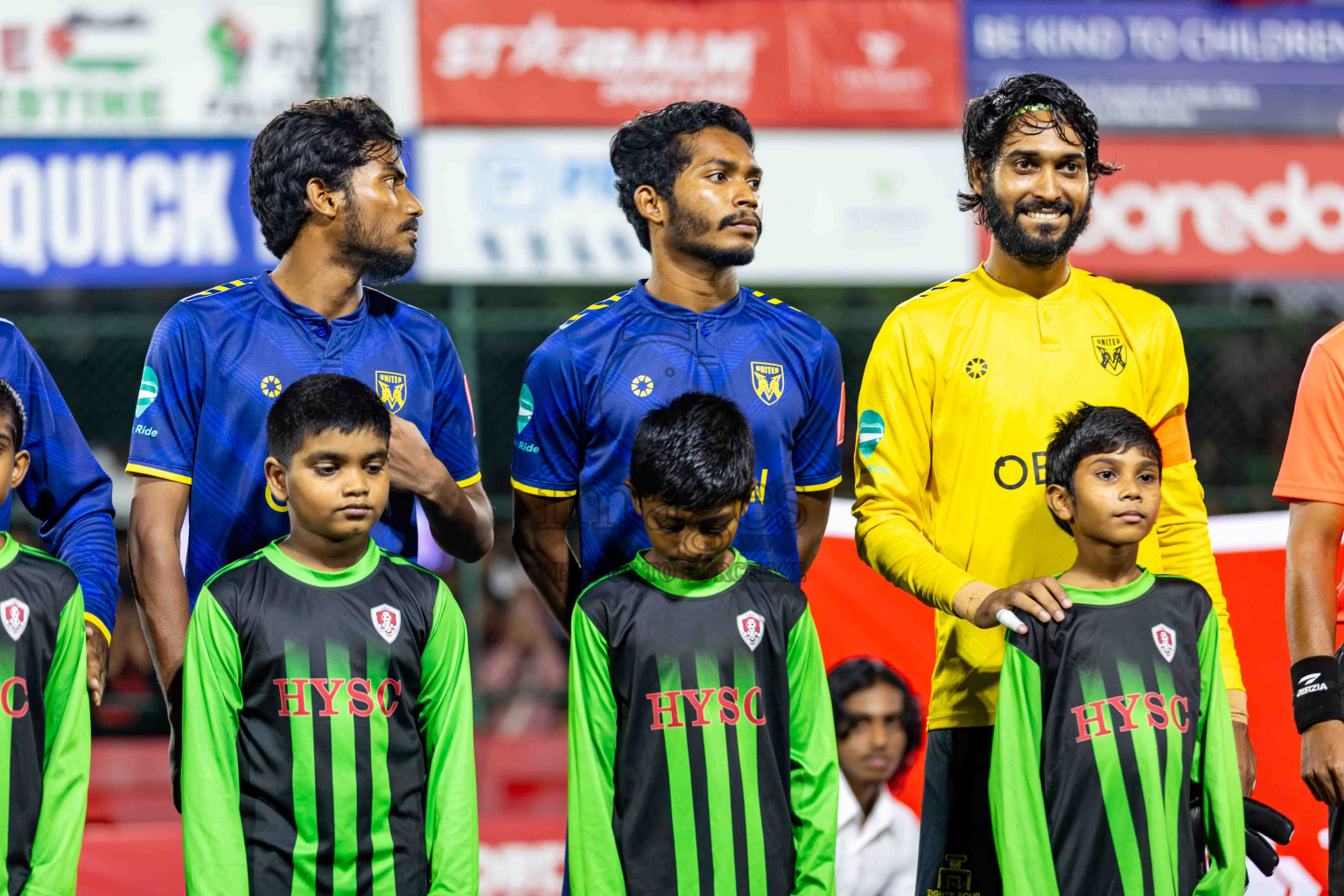 L. Gan VS B. Eydhafushi in the Finals of Golden Futsal Challenge 2024 which was held on Thursday, 7th March 2024, in Hulhumale', Maldives. 
Photos: Hassan Simah / images.mv