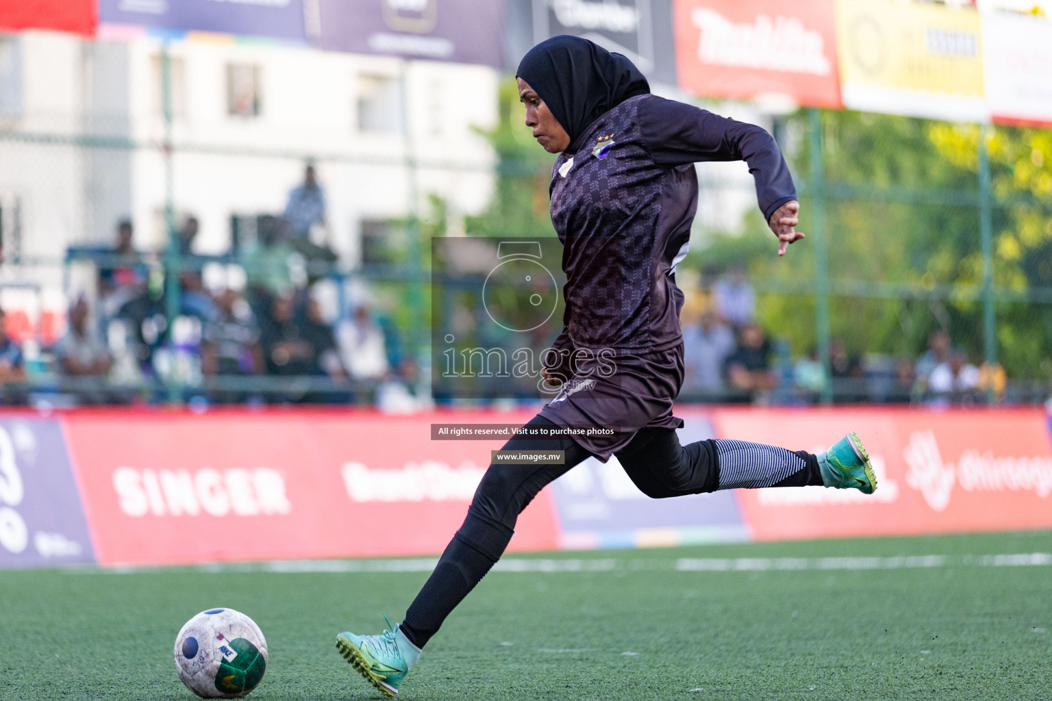 DSC vs Fenaka in Eighteen Thirty 2023 held in Hulhumale, Maldives, on Monday, 14th August 2023. Photos: Nausham Waheed / images.mv