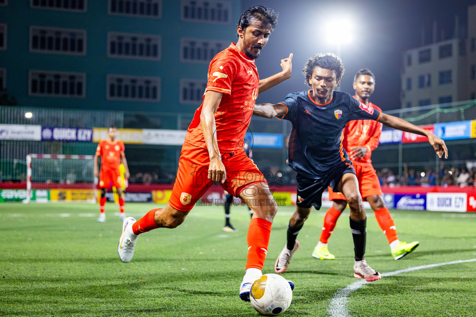 GA Dhevvadhoo vs GA Maamendhoo in Day 14 of Golden Futsal Challenge 2025 was held on Saturday, 18th January 2025, in Hulhumale', Maldives. Photos: Nausham Waheed / images.mv