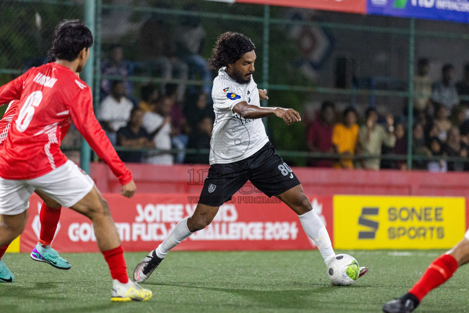 Sh Maroshi vs Sh Kanditheemu in Day 8 of Golden Futsal Challenge 2024 was held on Monday, 22nd January 2024, in Hulhumale', Maldives Photos: Nausham Waheed / images.mv