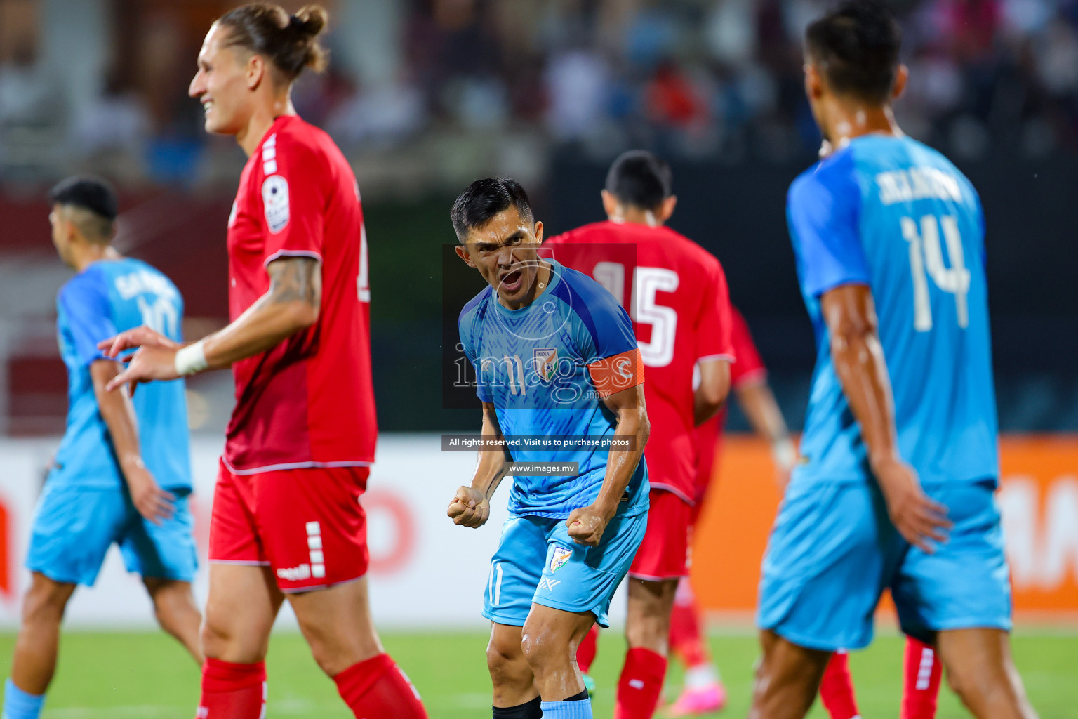 Lebanon vs India in the Semi-final of SAFF Championship 2023 held in Sree Kanteerava Stadium, Bengaluru, India, on Saturday, 1st July 2023. Photos: Nausham Waheed, Hassan Simah / images.mv