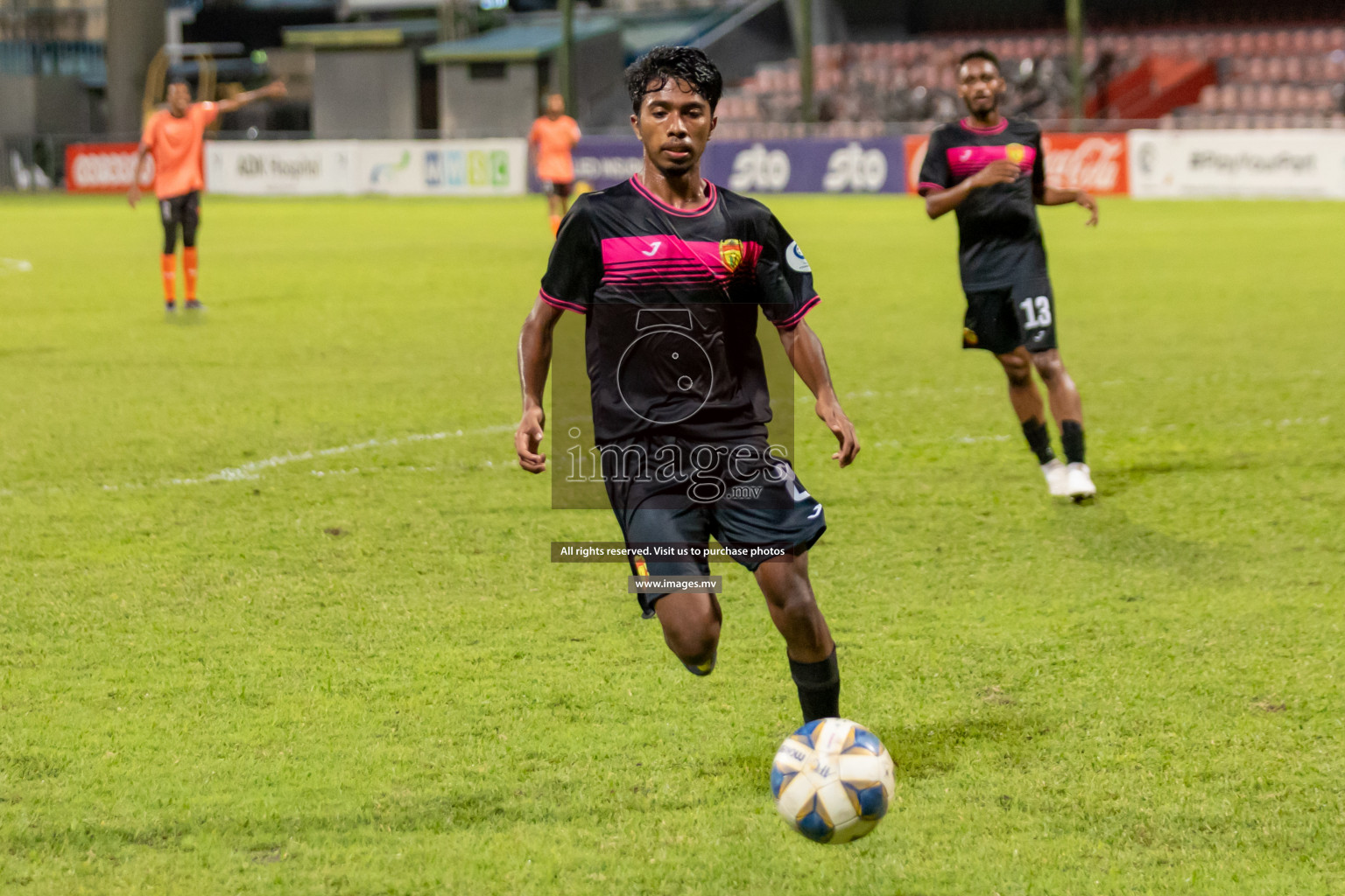 Club Eagles vs United Victory in Ooredoo Dhivehi Premier League 2021/22 on 07 July 2022, held in National Football Stadium, Male', Maldives