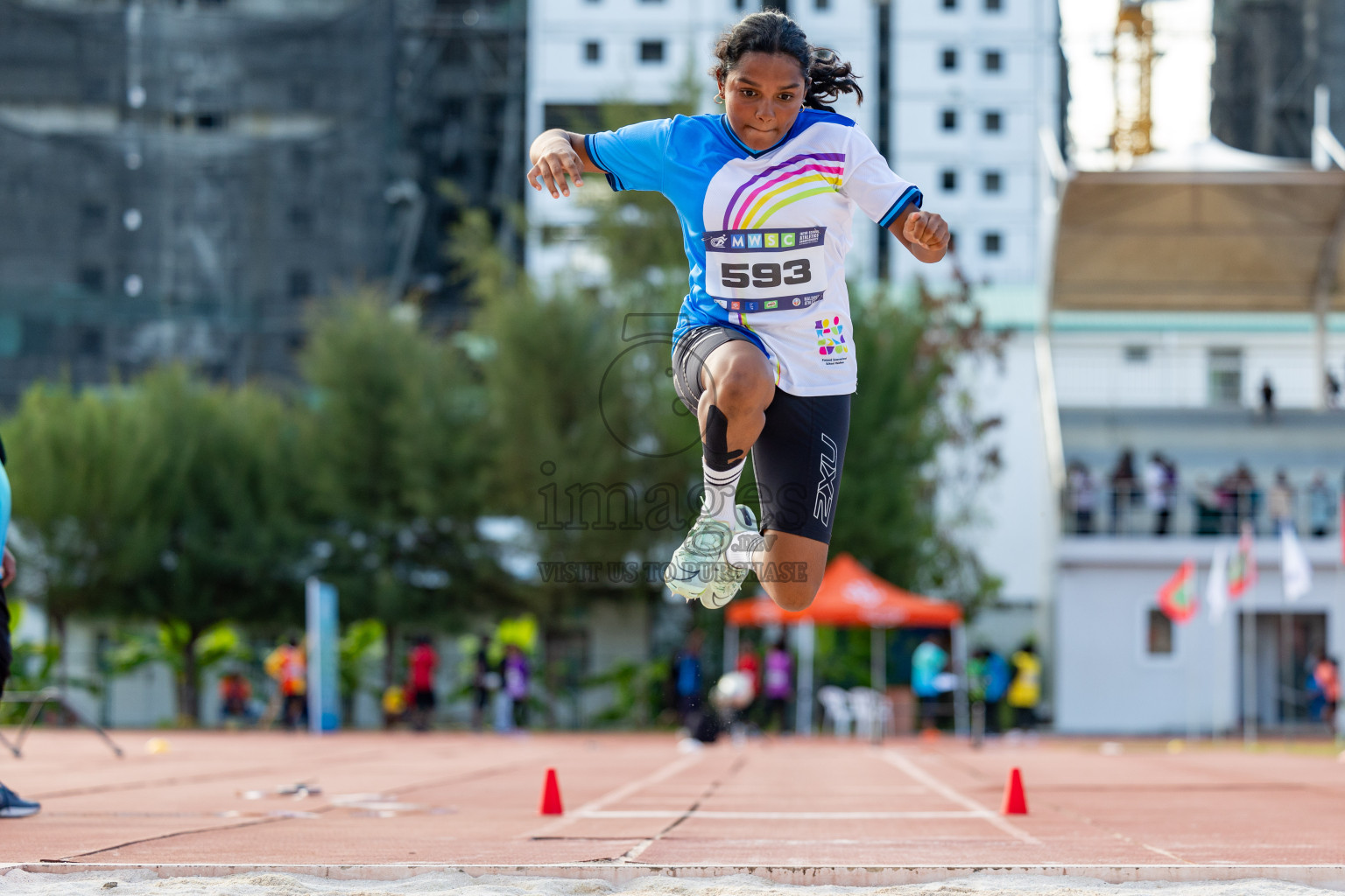 Day 2 of MWSC Interschool Athletics Championships 2024 held in Hulhumale Running Track, Hulhumale, Maldives on Sunday, 10th November 2024. 
Photos by: Hassan Simah / Images.mv