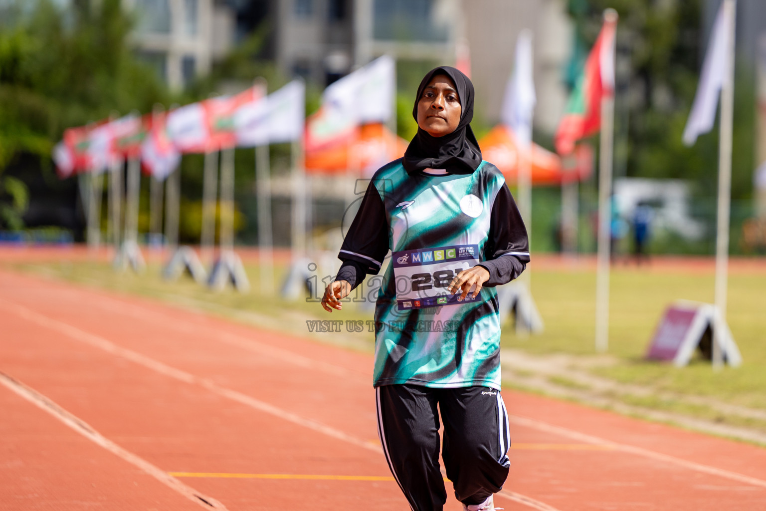 Day 2 of MWSC Interschool Athletics Championships 2024 held in Hulhumale Running Track, Hulhumale, Maldives on Sunday, 10th November 2024. 
Photos by:  Hassan Simah / Images.mv