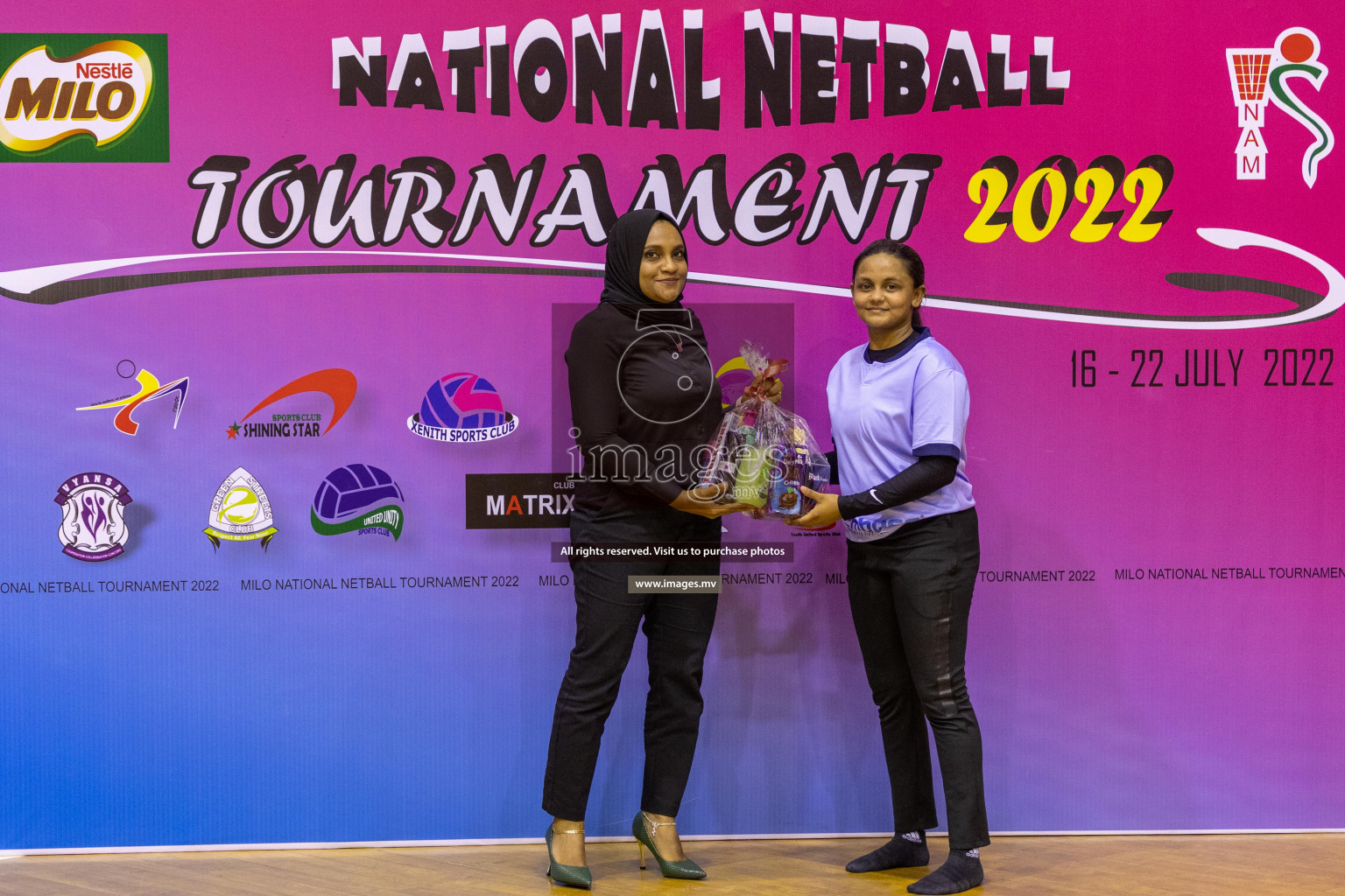 Club Matrix vs VYANSA in the Milo National Netball Tournament 2022 on 20 July 2022, held in Social Center, Male', Maldives. Photographer: Shuu / Images.mv