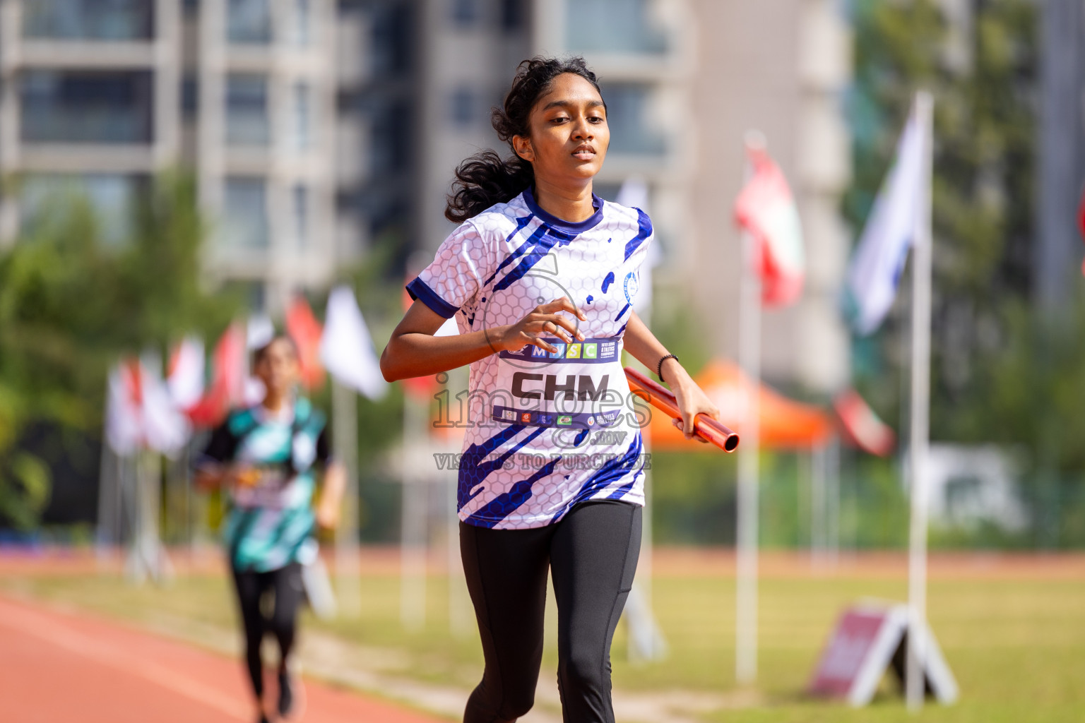 Day 6 of MWSC Interschool Athletics Championships 2024 held in Hulhumale Running Track, Hulhumale, Maldives on Thursday, 14th November 2024. Photos by: Ismail Thoriq / Images.mv