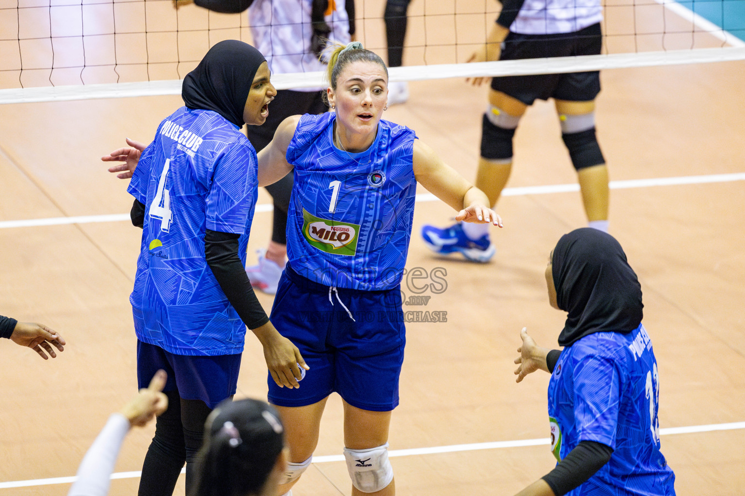 Police Club vs Flexor Sports Club in Day 1 of National Volleyball League 2025 - Women's Division held in Male', Maldives on Saturday, 19th April 2025 at Social Center Indoor Hall Photos 
By: Hassan Simah / images.mv