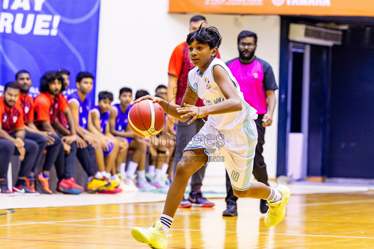 Ghiyasuddin International School vs Finland International School in day 28 of Junior Basketball Championship 2024 was held in Social Center, Male', Maldives on Thursday, 12th December 2024. Photos: Nausham Waheed / images.mv