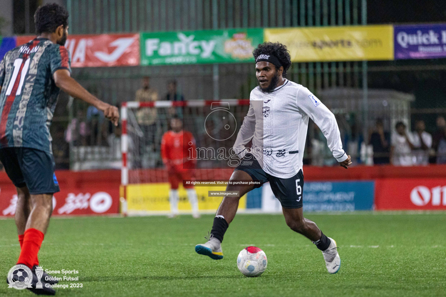 R. Inguraidhoo vs R. Innamadhoo in Day 4 of Golden Futsal Challenge 2023 on 08 February 2023 in Hulhumale, Male, Maldives