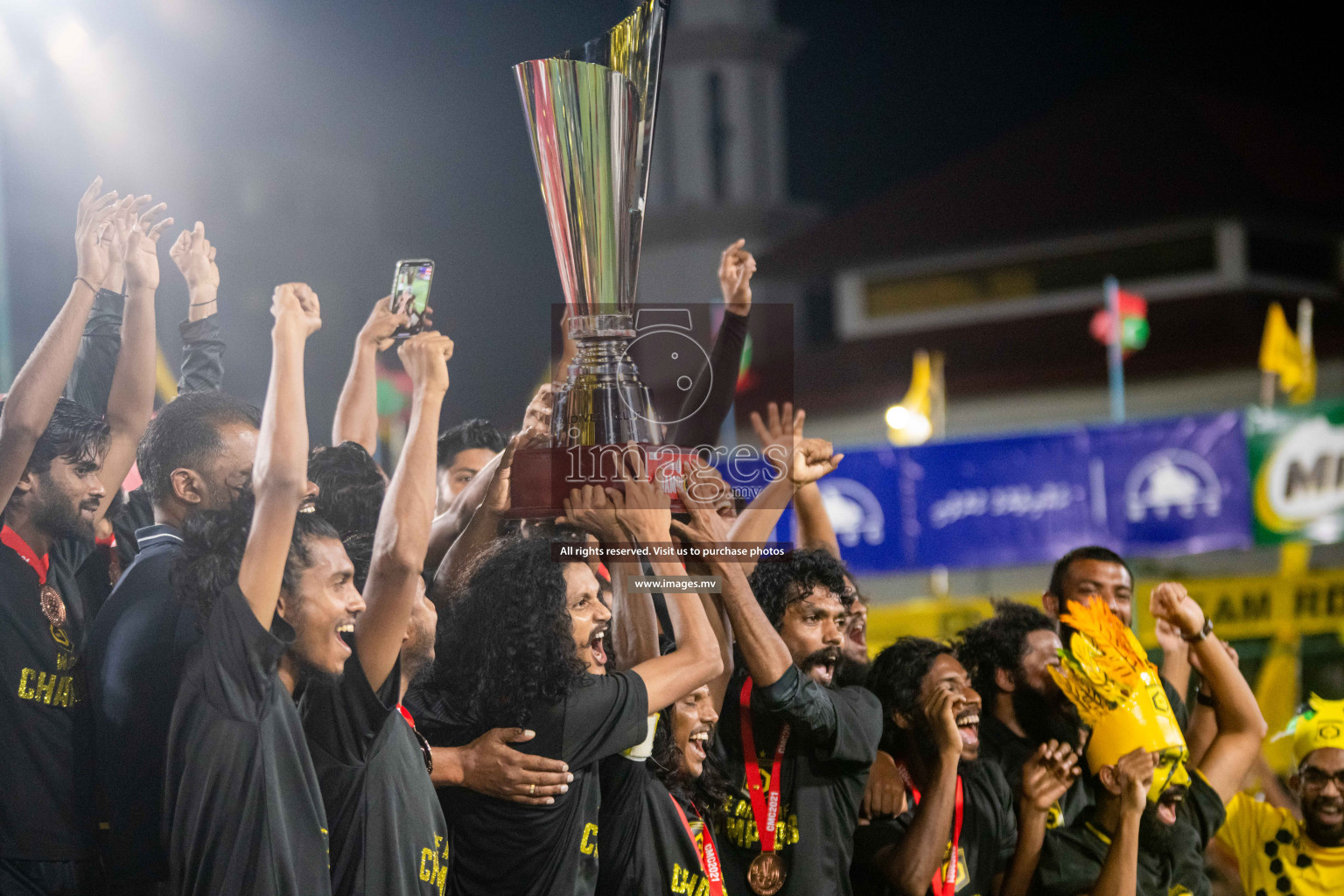 RRC Vs FSM in the Semi Finals of Club Maldives 2021 held in Hulhumale, Maldives on 19 December 2021. Photos: Shuu Abdul Sattar / images.mv