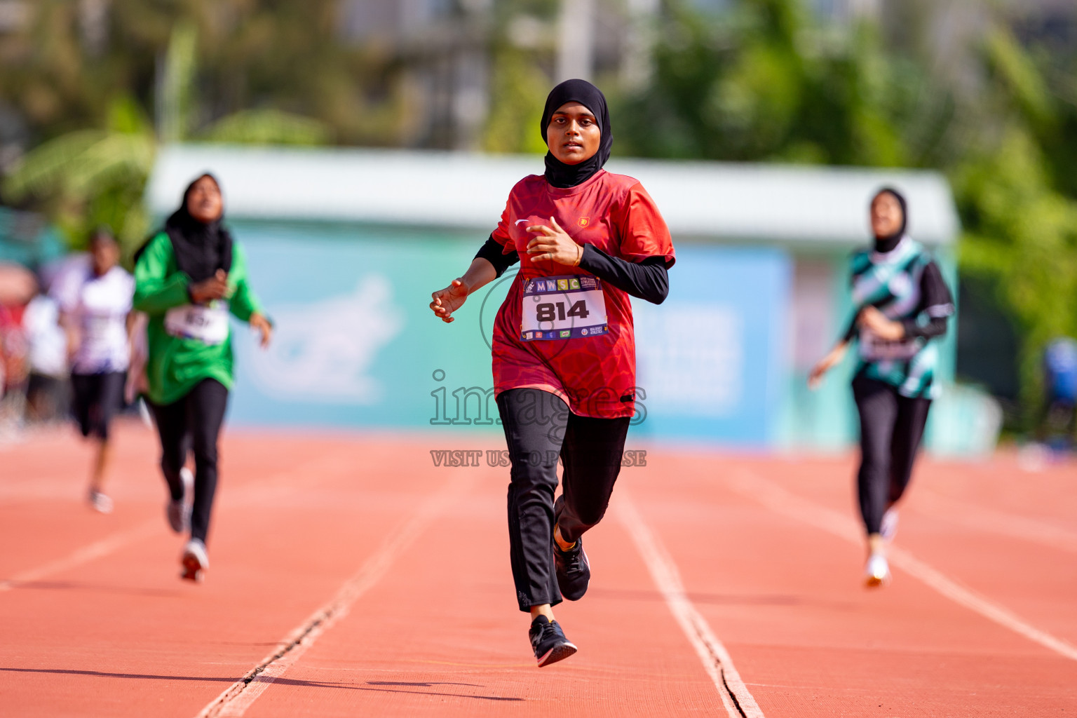 Day 3 of MWSC Interschool Athletics Championships 2024 held in Hulhumale Running Track, Hulhumale, Maldives on Monday, 11th November 2024. 
Photos by: Hassan Simah / Images.mv