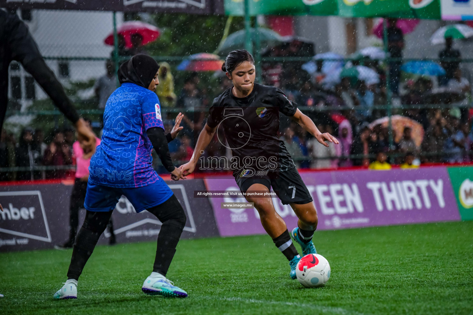 DSC vs Club MYS in Eighteen Thirty Women's Futsal Fiesta 2022 was held in Hulhumale', Maldives on Friday, 14th October 2022. Photos: Nausham Waheed / images.mv