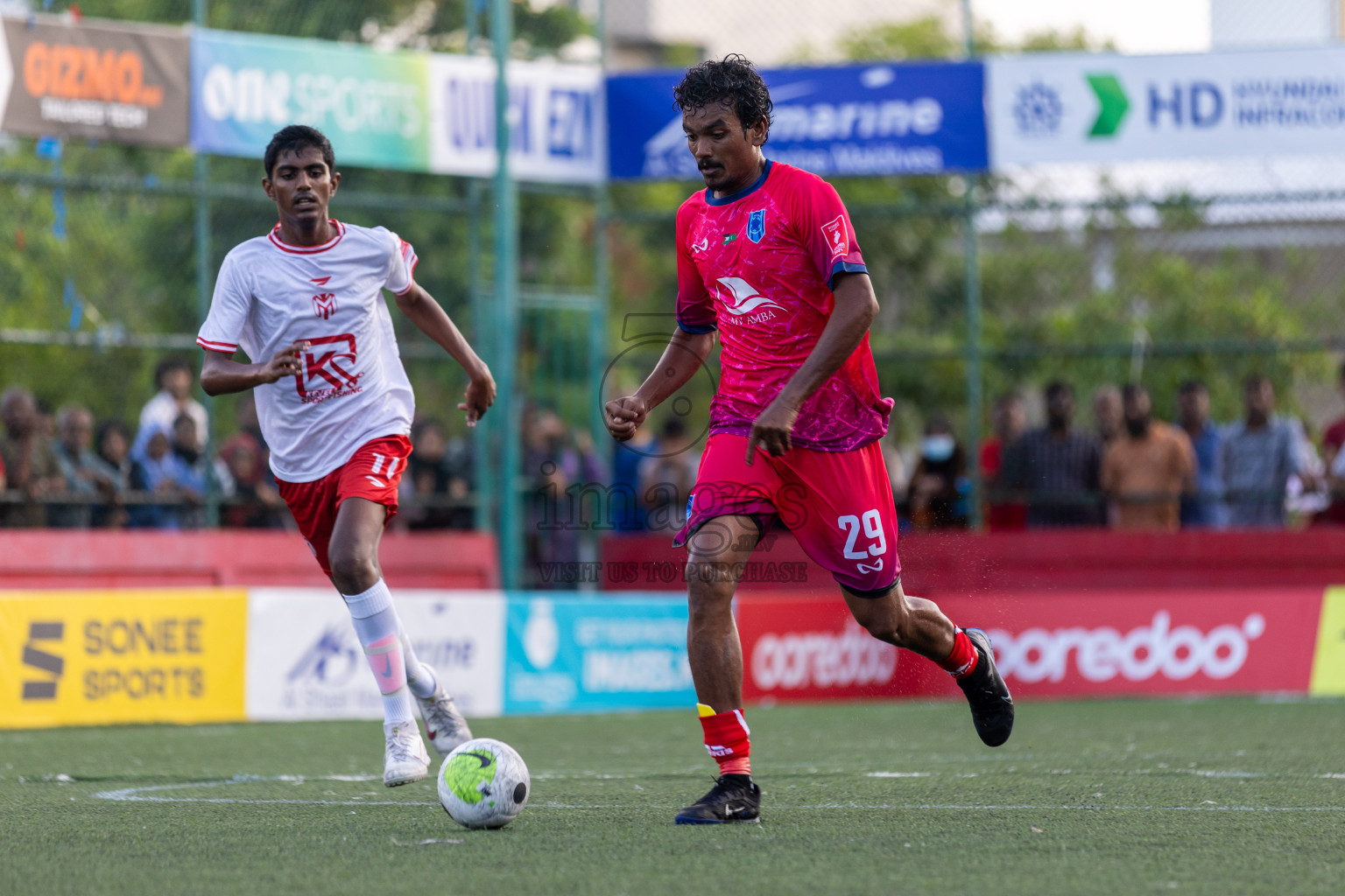 Dh Meedhoo vs Dh Maaenboodhoo in Day 20 of Golden Futsal Challenge 2024 was held on Saturday , 3rd February 2024 in Hulhumale', Maldives Photos: Nausham Waheed / images.mv