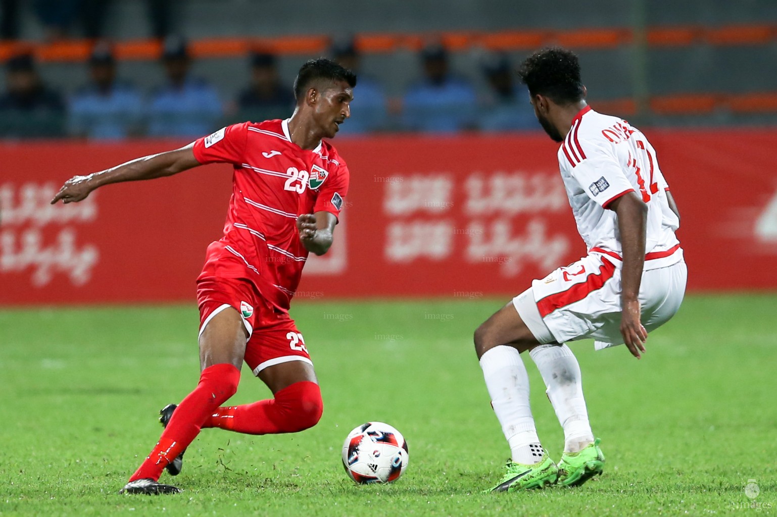 Asian Cup Qualifier between Maldives and Oman in National Stadium, on 10 October 2017 Male' Maldives. ( Images.mv Photo: Abdulla Abeedh )