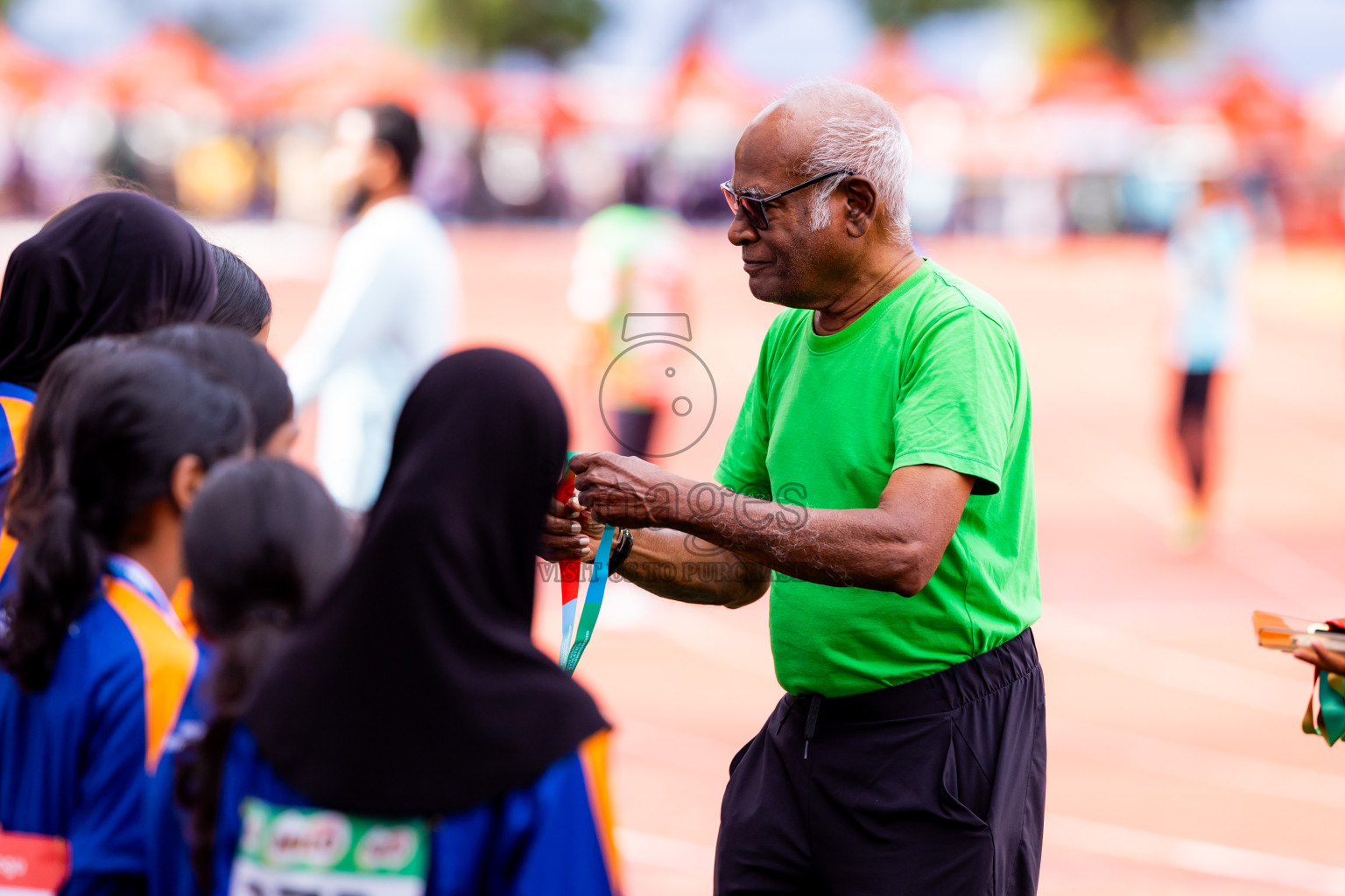 Day 6 of Inter-school Athletics Championship 2025 held in Ekuveni Synthetic Track, Male', Maldives on Sunday, 12th October 2025. Photos by: Nausham Waheed / Images.mv