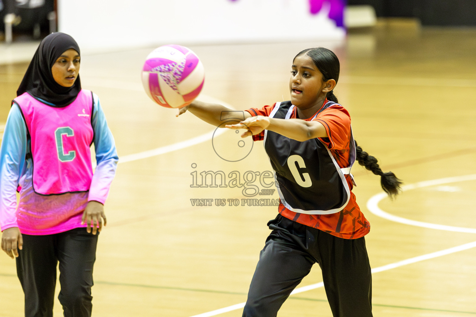 Young Netters A vs AIS Netball Academy in Day 5 of 3rd Netball Junior Championship, held at Social Center on Thursday 23rd January 2025 . Photos: Shuu Abdul Sattar / images.mv