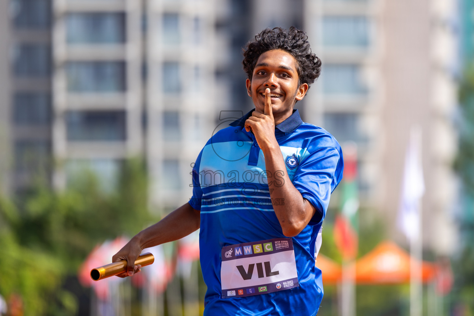 Day 6 of MWSC Interschool Athletics Championships 2024 held in Hulhumale Running Track, Hulhumale, Maldives on Thursday, 14th November 2024. Photos by: Ismail Thoriq / Images.mv