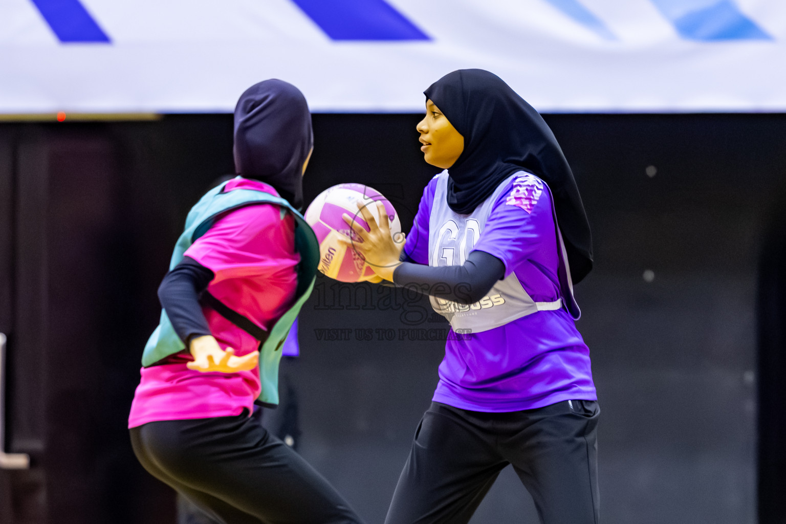 MV Netters vs Invicto SC in Day 7 of 24th Milo Netball Association Championship was held in Social Center at Male', Maldives on Sunday, 7th September 2025. Photos: Nausham Waheed / images.mv