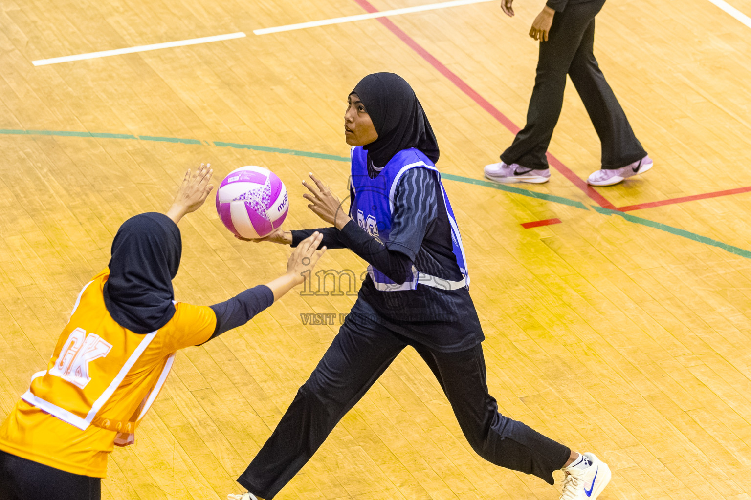 SC Shining Star vs Youth United SC in Day 9 of 24th Milo Netball Association Championship was held in Social Center at Male', Maldives on Tuesday, 9th September 2025. Photos: Mohamed Mahfooz Moosa / images.mv