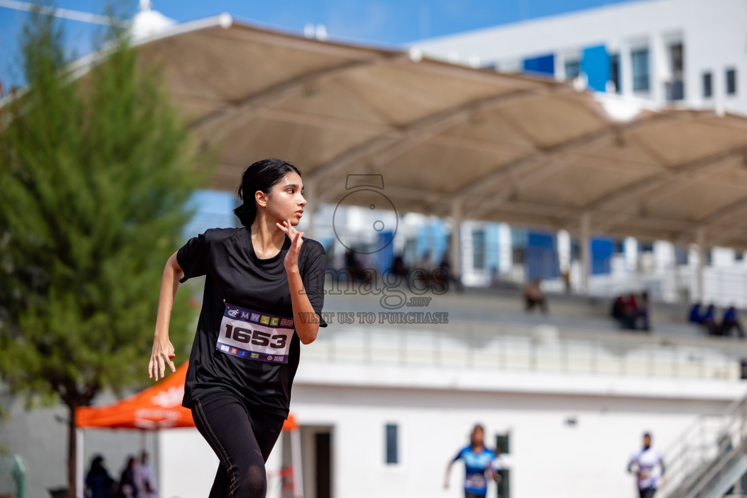 Day 2 of MWSC Interschool Athletics Championships 2024 held in Hulhumale Running Track, Hulhumale, Maldives on Sunday, 10th November 2024. 
Photos by:  Hassan Simah / Images.mv