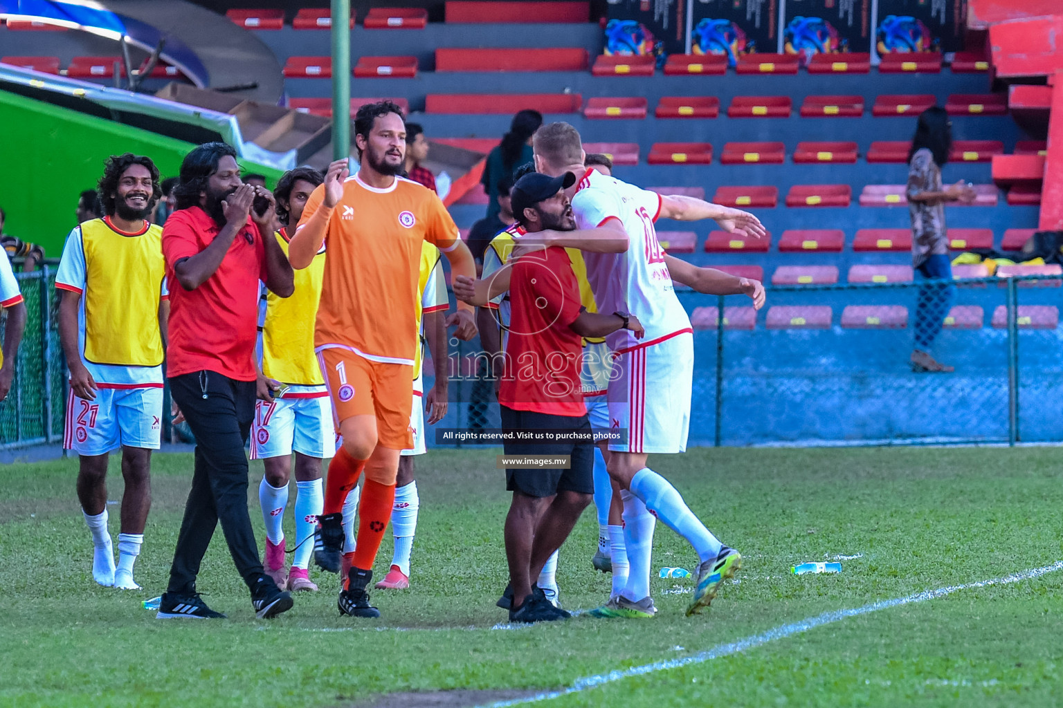 Buru Sports Club vs New Radiant Sports Club in the 2nd Division 2022 on 14th Aug 2022, held in National Football Stadium, Male', Maldives Photos: Nausham Waheed / Images.mv