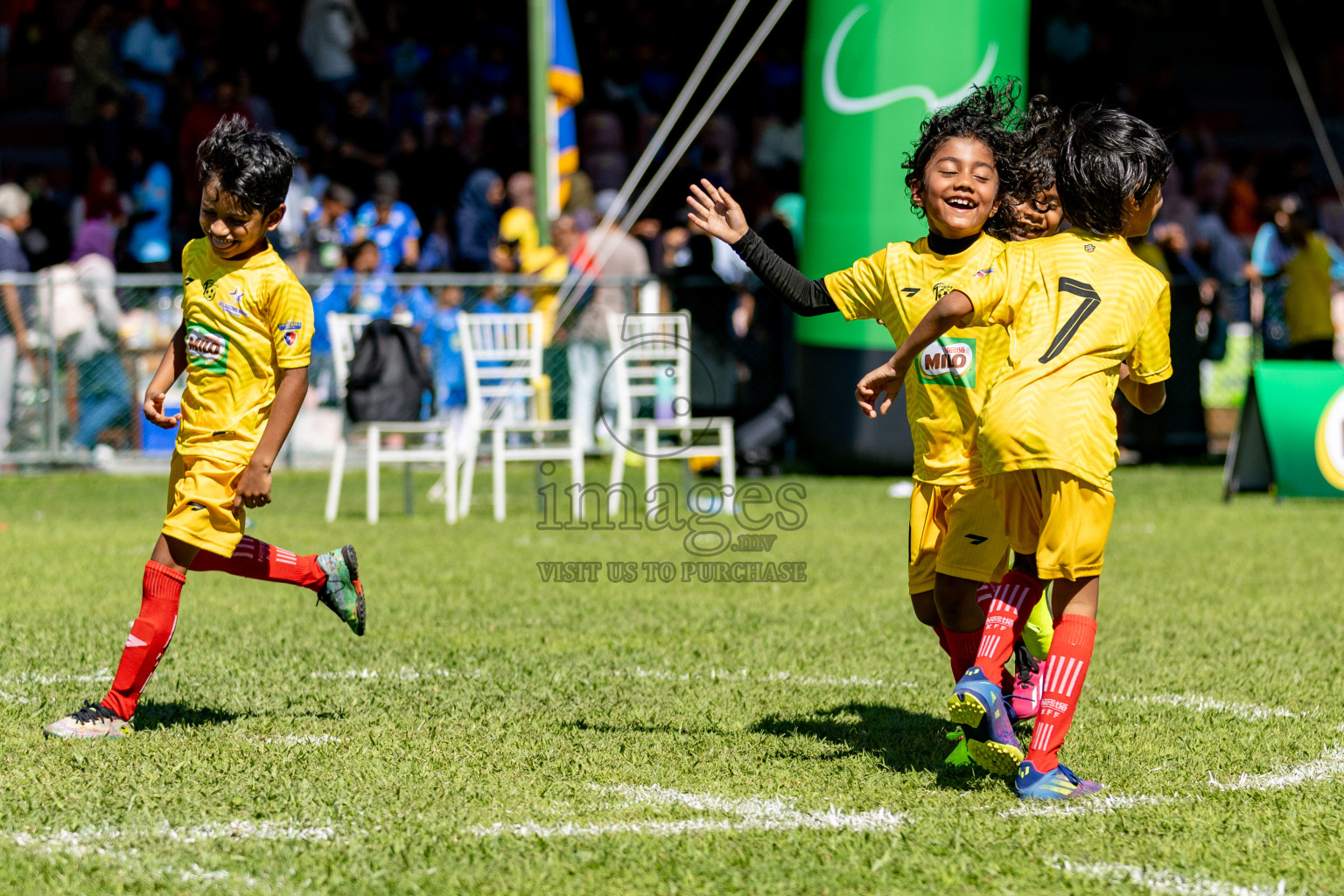 Day 1 of MILO Kids Football Fiesta was held at National Stadium in Male', Maldives on Friday, 23rd February 2024. 
Photos: Hassan Simah / images.mv