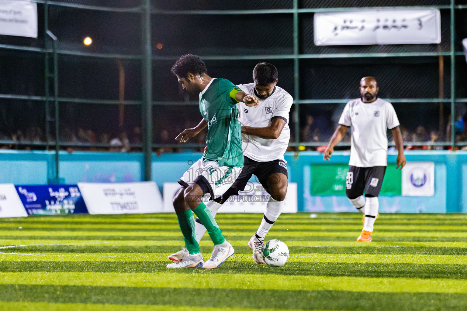 Dee Cee Jay SC vs Comienzo FC in Day 2 of Laamehi Dhiggaru Ekuveri Futsal Challenge 2025 was held on Friday, 25th July 2025, at Dhiggaru Futsal Ground, Dhiggaru, Maldives Photos: Areef Adam / images.mv