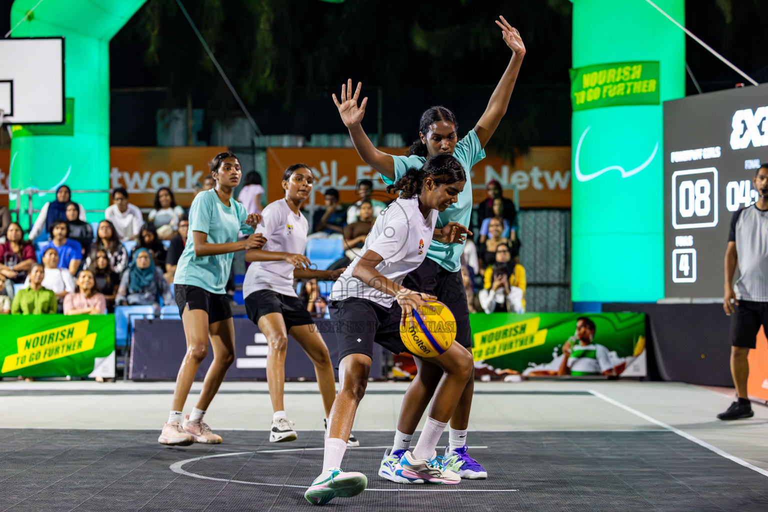 Day 4 of MILO Ramadan 3x3 Challenge 2024 was held in Ekuveni Outdoor Basketball Court at Male', Maldives on Friday, 15th March 2024.
Photos: Mohamed Mahfooz Moosa / images.mv