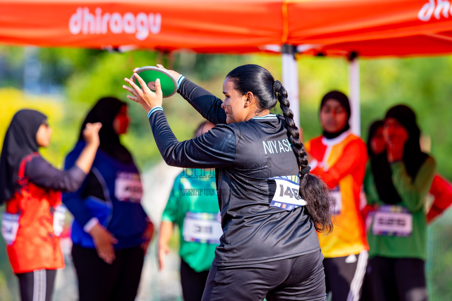 Day 6 of MWSC Interschool Athletics Championships 2024 held in Hulhumale Running Track, Hulhumale, Maldives on Thursday, 14th November 2024. Photos by: Nausham Waheed / Images.mv